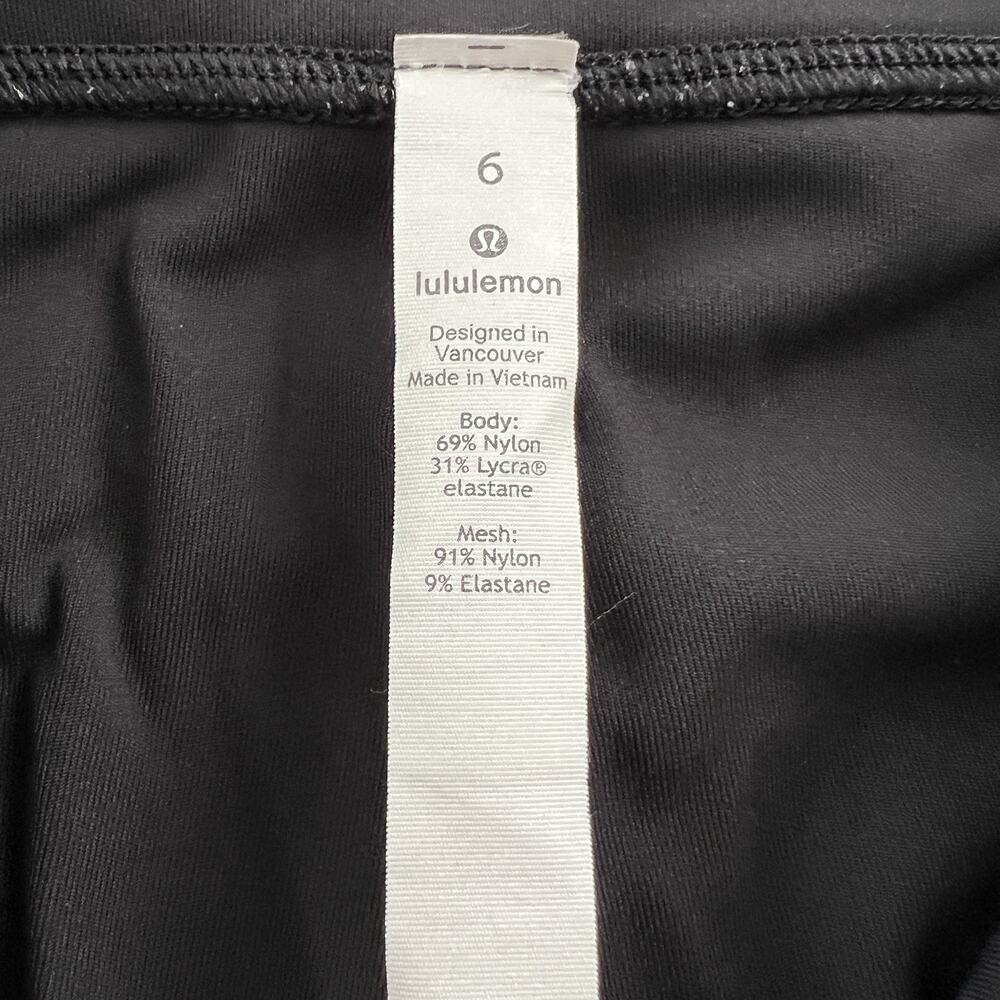 Lululemon Solid Black Pace Rival Medium Rise Crop… - image 4